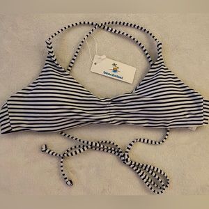 Beachsissi Swim Bikini Separates ~ Striped Bikini ~ Triangle Tie Top ~ NWT